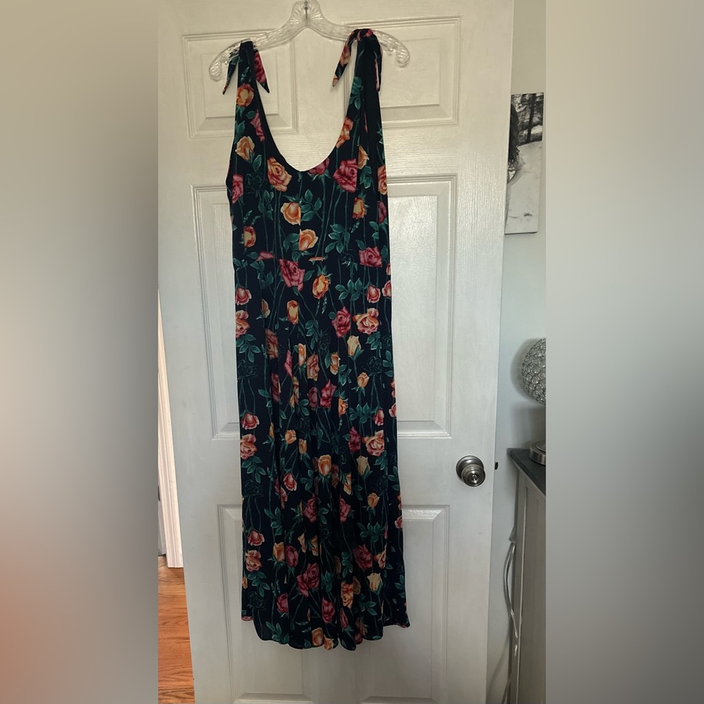 Betsey Johnson Navy Blue Floral Print Maxi Dress - Picture 5 of 5